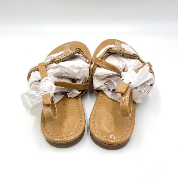 Circus NY Sam Edelman Size 7.5 Tan Beige Ceila Medallion Flat Sandals Shoes - Picture 6 of 12
